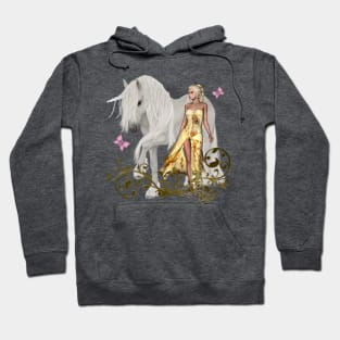 Wonderful unicorn with fairy Hoodie